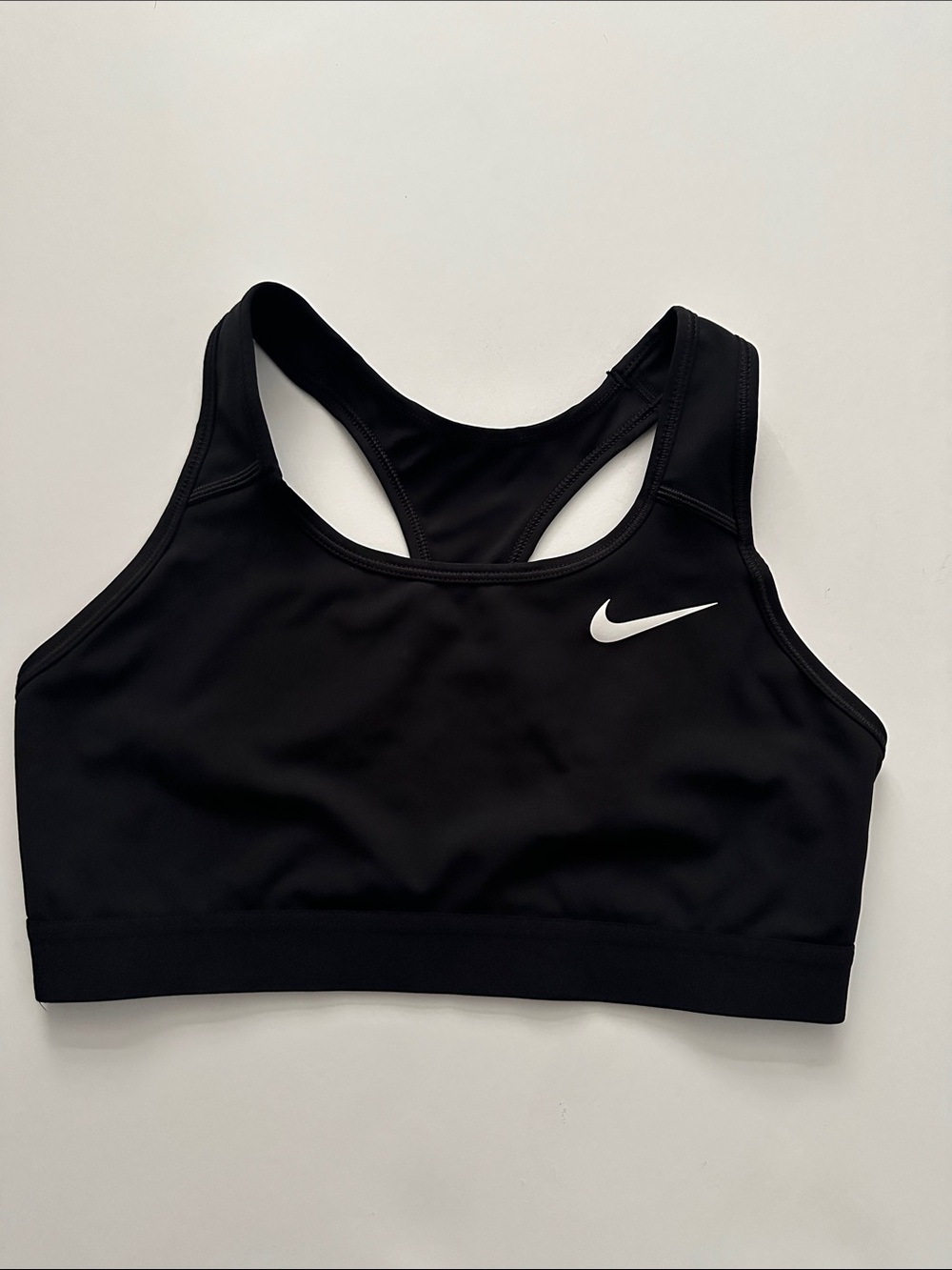 Nike Black Sports Bra with White Swoosh